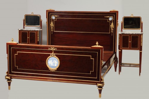 Four-Pieces Bedroom Set Attributed to A. Krieger, France Circa 1880 - Furniture Style 