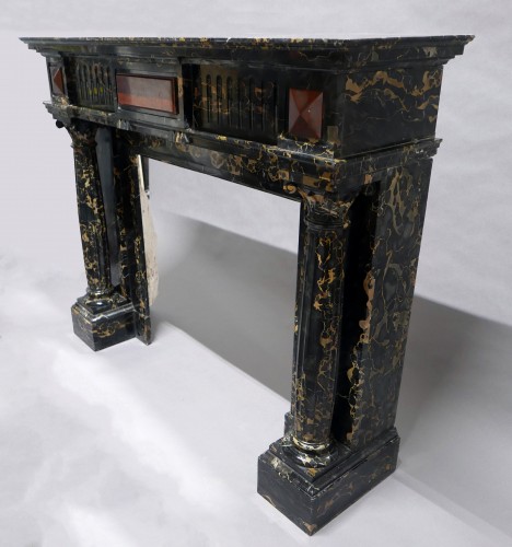 Architectural & Garden  - Louis XVI style Portor marble Chimney Mantelpiece, France, circa 1880