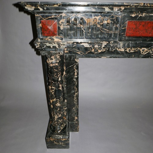 Louis XVI style Portor marble Chimney Mantelpiece, France, circa 1880 - 