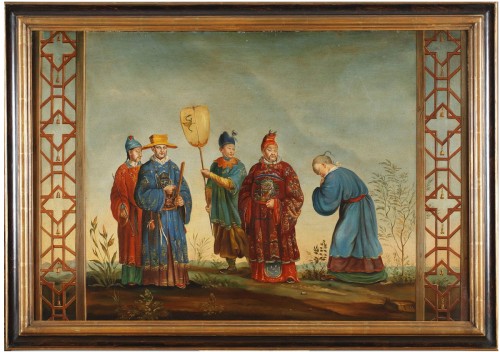 &quot;Chinoiserie&quot; Painting, French School, Late 19th Century