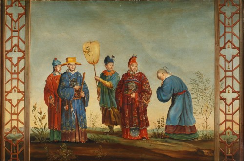 &quot;Chinoiserie&quot; Painting, French School, Late 19th Century - Paintings & Drawings Style 