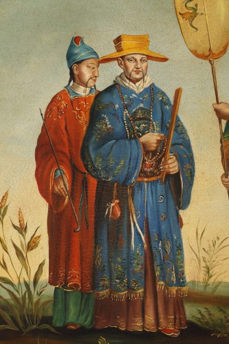 &quot;Chinoiserie&quot; Painting, French School, Late 19th Century - 