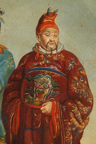 19th century - &quot;Chinoiserie&quot; Painting, French School, Late 19th Century
