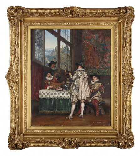 Les Musiciens - A.A. Lesrel, Ecole Française 1912