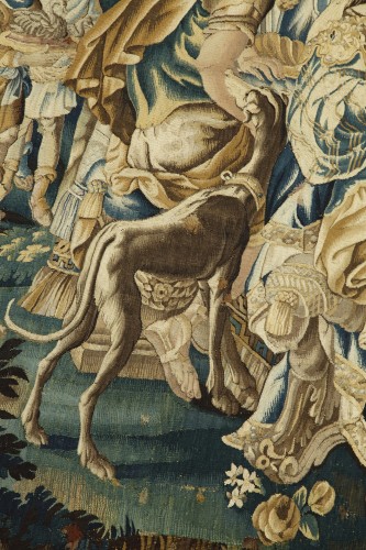 XVIIIe siècle - Tapisserie d'Aubusson "Le Banquet de Cléopâtre", France XVIIIe siècle