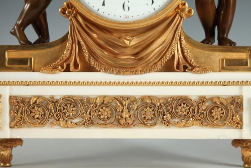 Horology  - &quot;Geniuses of the Arts&quot; Clock Set by G. Fabre, France, circa 1900