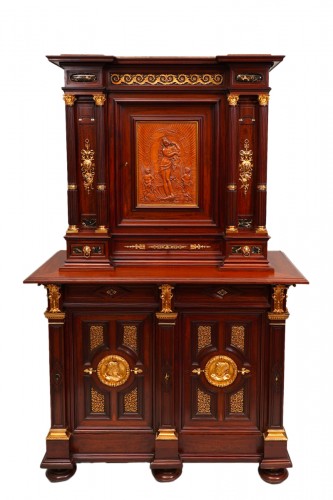 Cabinet néo-Renaissance par P. Sormani et attr. à E. Lièvre, France circa 1870