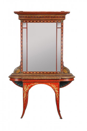 Neo-Pompeian Console and its Mirror, Probably Italy circa 1890