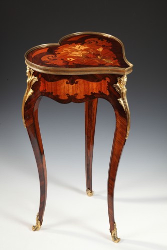 Table "Coeur" attribuée à A. Krieger, France circa 1860 - Tobogan Antiques