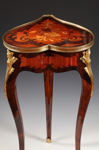 Louis XV style Heart Shaped Table attr. to A. Krieger, France, circa 1860 - Napoléon III