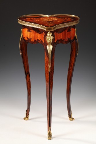 Antiquités - Table "Coeur" attribuée à A. Krieger, France circa 1860