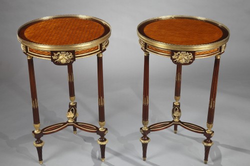 Pair of guéridons attributed to Krieger, France, circa 1880 - Furniture Style 