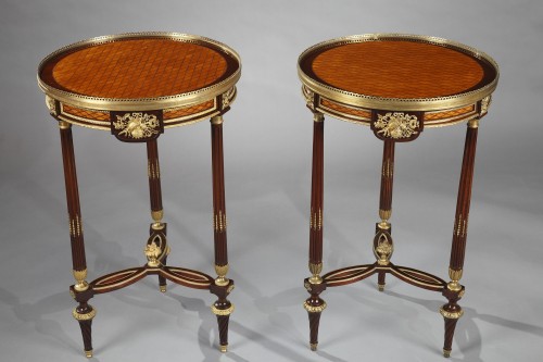 Paire de guéridons attribués à Krieger, France circa 1880 - Mobilier Style 