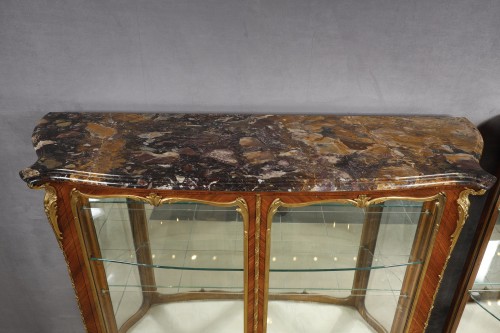 Paire de vitrines attribuées à J.-E. Zwiener et L. Messagé, France circa 1885 - 
