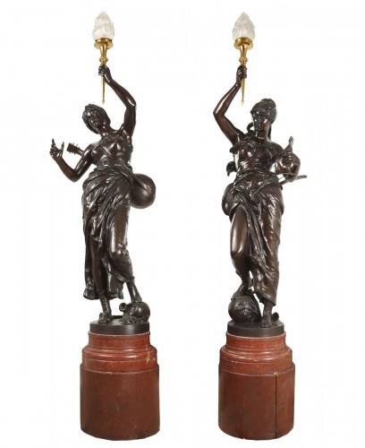 Paire de Torchères signées Coutan, France circa 1910