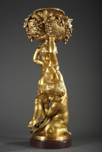 Sculpture Sculpture en Bronze - "Bacchanale aux enfants" par Cumberworth et Susse Frères, France circa 1860