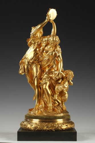 Bacchanale d'après Clodion, France circa 1880 - Sculpture Style 