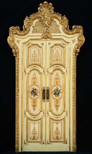 Ensemble de quatre Double-Portes Palatiales, Italie, Fin XIXe siècle - Matériaux & Architecture Style 