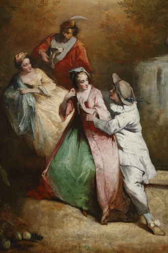 19th century - &quot;Courtly Love&quot; and &quot;Inconstant Love&quot;, French School, Late 19th C.