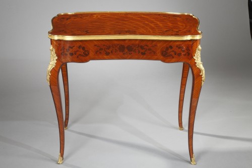 Louis XV Style Wood Marquetry Table attr. to G. Durand, France circa 1880 - Furniture Style 