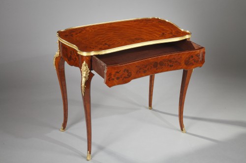 Louis XV Style Wood Marquetry Table attr. to G. Durand, France circa 1880 - 