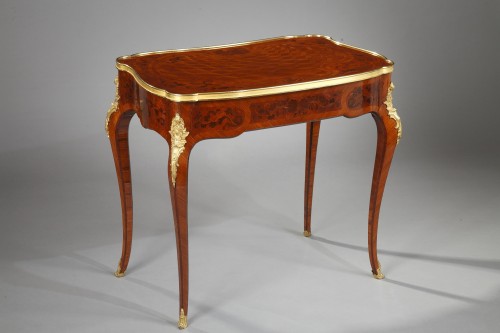 Louis XV Style Wood Marquetry Table attr. to G. Durand, France circa 1880 - 