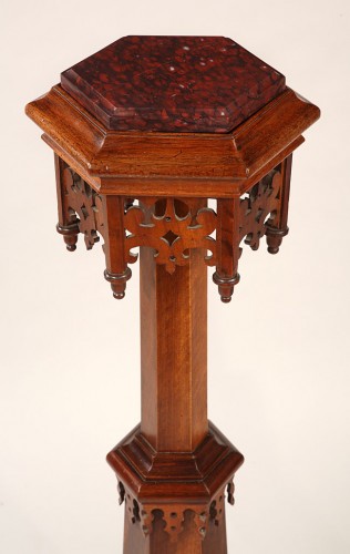 Decorative Objects  - Pair of Neo-Gothic Stands, France circa 1880