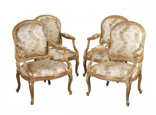 Set of 4 armchairs &quot;a chassis&quot;, France circa 1880