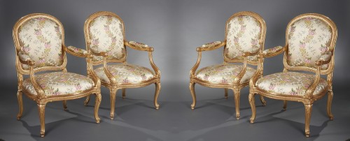 Set of 4 armchairs &quot;a chassis&quot;, France circa 1880 - Seating Style 