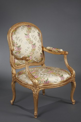 Seating  - Set of 4 armchairs &quot;a chassis&quot;, France circa 1880