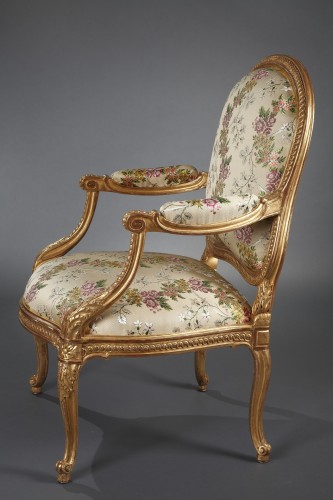XIXe siècle - Paire de fauteuils à chassis, France circa 1880