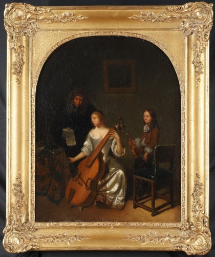 Antiquités -  &quot;The Music Lesson&quot;, French School, Circa 1840