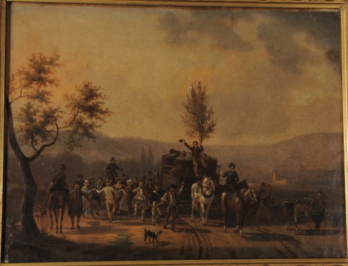 Paintings & Drawings  - &quot;Back From the Fair&quot; attr. to J.F. Demay, France 2nd quarter of the 19th century