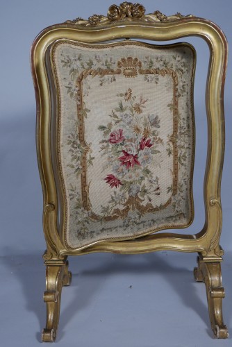 Giltwood and Tapestry Screen, France, circa 1890 - Furniture Style Napoléon III