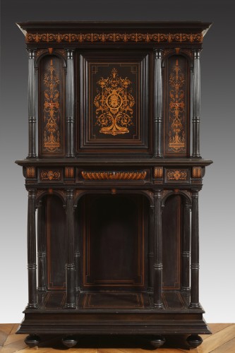 Paire de cabinets néo-Renaissance attribués à F. Linke, France circa 1880 - Mobilier Style 