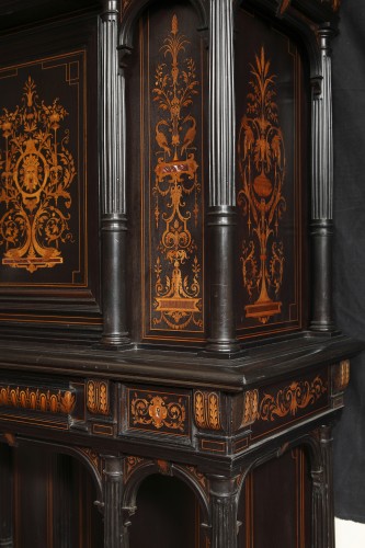 Furniture  - Rare Pair of neo-Renaissance Cabinets attr. to F. Linke, France circa 1880