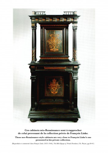  - Rare Pair of neo-Renaissance Cabinets attr. to F. Linke, France circa 1880