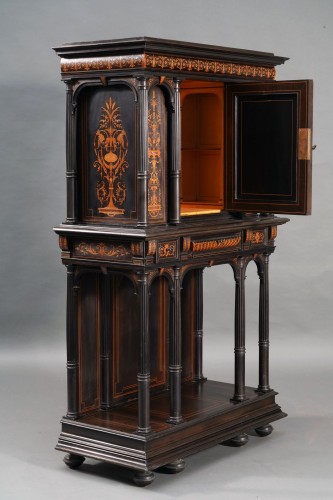  - Rare Pair of neo-Renaissance Cabinets attr. to F. Linke, France circa 1880