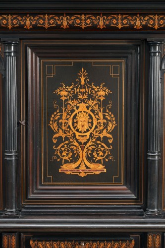 Antiquités - Paire de cabinets néo-Renaissance attribués à F. Linke, France circa 1880