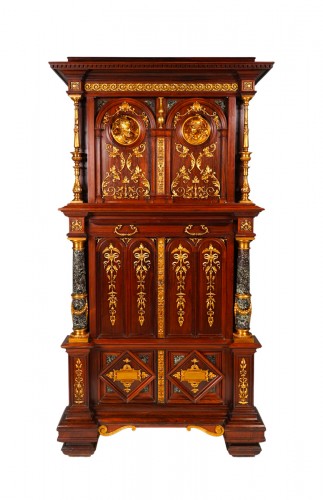 Neo-Renaissance cabinet,  E.Lièvre and P.Sormani, France, Circa 1870