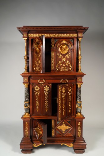 Mobilier Cabinet & Coffre - Cabinet Neo-Renaissance, E.Lièvre et P.Sormani, France circa 1870