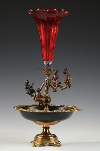 Centre de table, Vienne circa 1880 - Objet de décoration Style Napoléon III