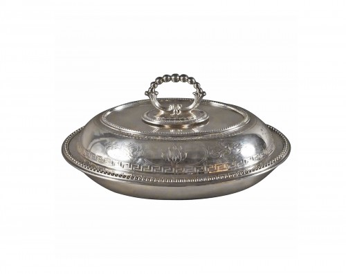Ceremonial Silver Covered Dish, Martin Hall & Co England, 1856