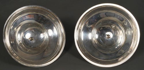 silverware & tableware  - Pair of Silver Plates Dome Cover, France Circa 1870