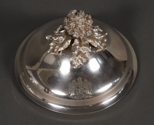 XIXe siècle - Paire de cloches couvre-plat en argent, France circa 1880