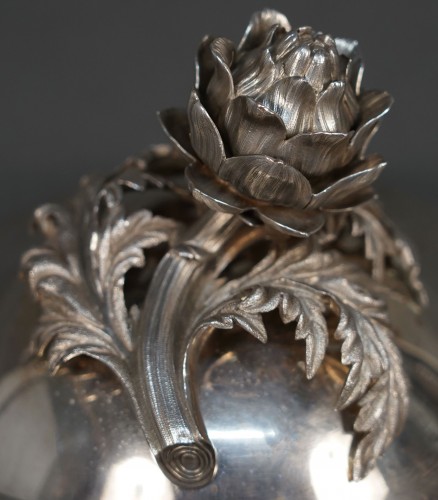 Napoléon III - Paire de cloches couvre-plat en argent, France circa 1870