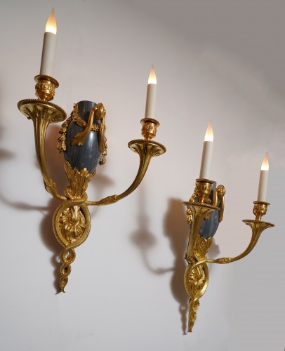 Paire d’appliques attribuée à H. Dasson, France circa 1880 - Luminaires Style Napoléon III