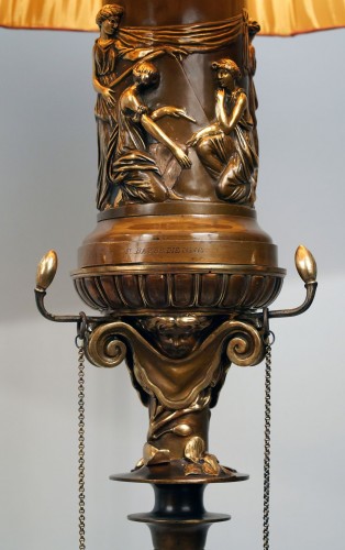 Luminaires Lampe - Paire de de lampadaires néo-Grecs par F. Barbedienne, France circa 1860