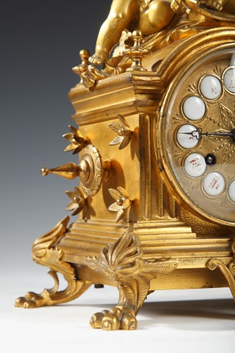 Napoléon III - Clock with Cupids by d&#039;Aureville &amp; Chameroy, Maison Barbot, France, 1860