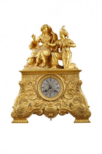 Leila and Le Giaour Clock, France circa 1830